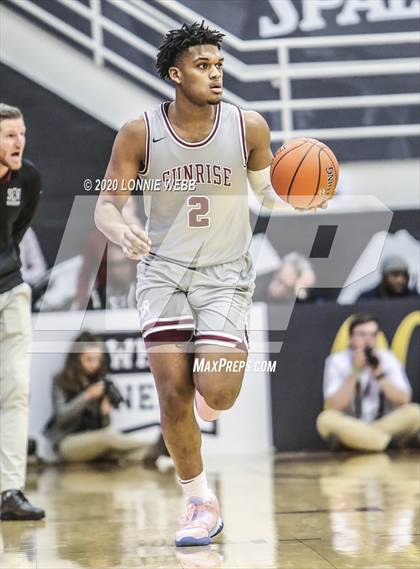 Thumbnail 1 in Sunrise Christian Academy vs. Hillcrest Prep (Spalding Hoophall Classic) photogallery.