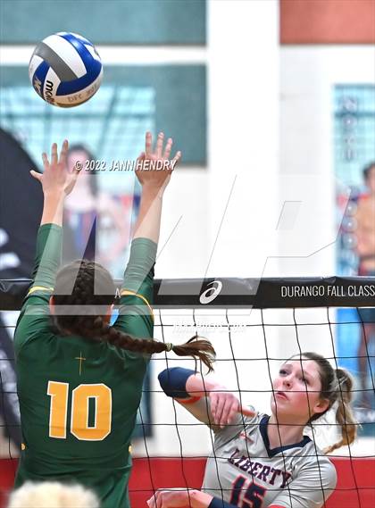 Thumbnail 1 in Liberty vs. Bishop Manogue (Durango Fall Classic) photogallery.