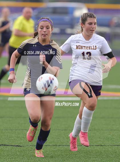 Thumbnail 1 in Bloomington Central Catholic vs. Monticello (IHSA 1A Regional Final) photogallery.