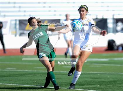 Thumbnail 2 in Notre Dame vs. Leigh (CIF CCS D2 Final) photogallery.