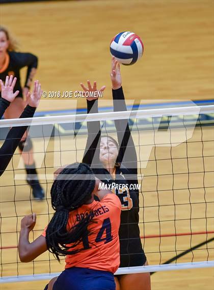 Thumbnail 2 in Brandeis vs Brennan (NEISD Volleyball Tournament) photogallery.