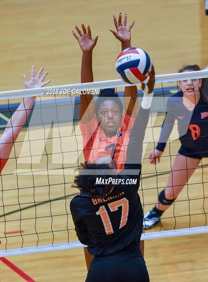 Thumbnail 1 in Brandeis vs Brennan (NEISD Volleyball Tournament) photogallery.