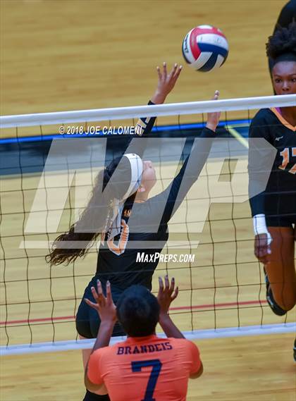 Thumbnail 1 in Brandeis vs Brennan (NEISD Volleyball Tournament) photogallery.