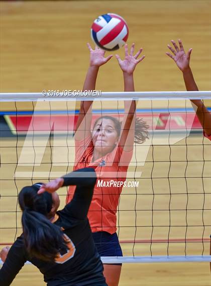 Thumbnail 1 in Brandeis vs Brennan (NEISD Volleyball Tournament) photogallery.