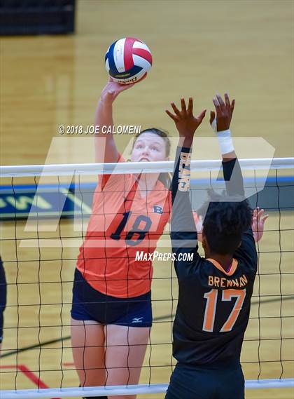 Thumbnail 1 in Brandeis vs Brennan (NEISD Volleyball Tournament) photogallery.