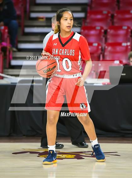 Thumbnail 3 in San Carlos vs. Ganado - Native American Basketball Classic photogallery.