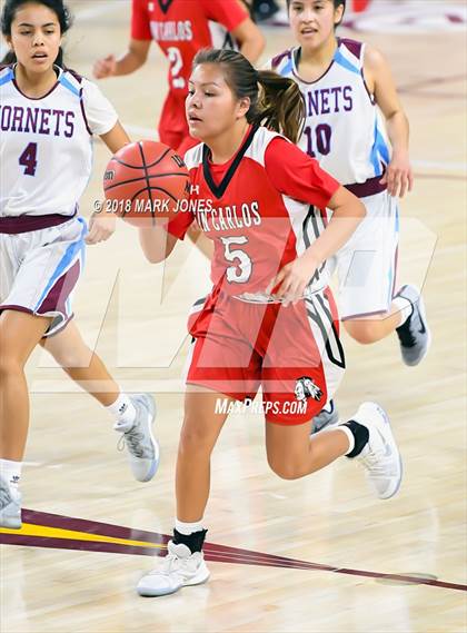 Thumbnail 1 in San Carlos vs. Ganado - Native American Basketball Classic photogallery.
