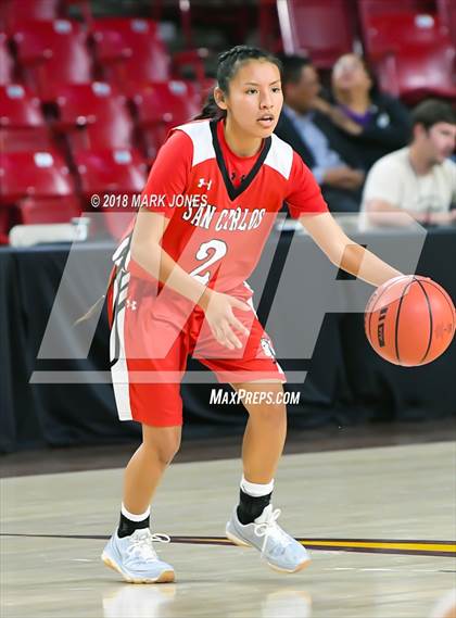 Thumbnail 1 in San Carlos vs. Ganado - Native American Basketball Classic photogallery.