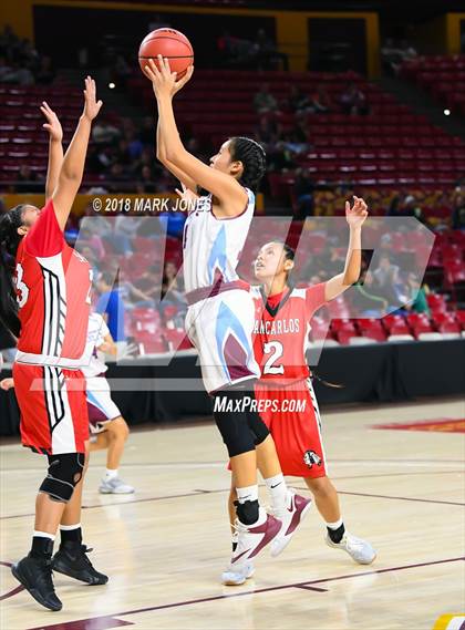Thumbnail 2 in San Carlos vs. Ganado - Native American Basketball Classic photogallery.