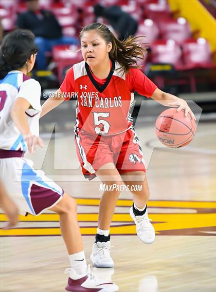 Thumbnail 1 in San Carlos vs. Ganado - Native American Basketball Classic photogallery.