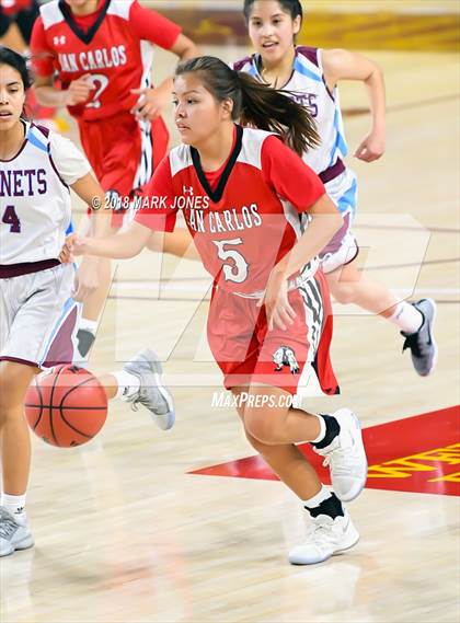 Thumbnail 3 in San Carlos vs. Ganado - Native American Basketball Classic photogallery.