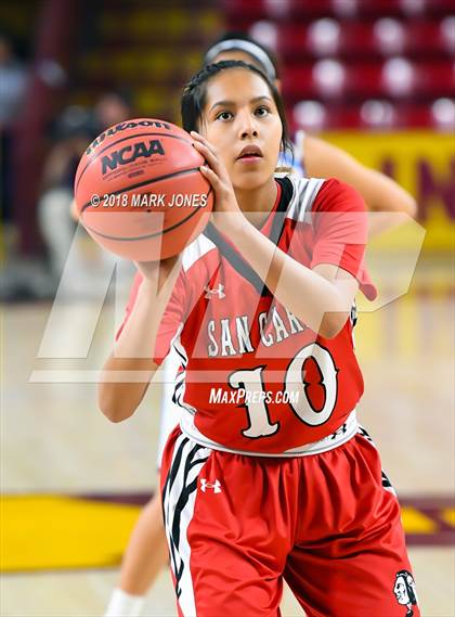 Thumbnail 2 in San Carlos vs. Ganado - Native American Basketball Classic photogallery.