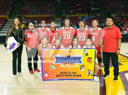 Thumbnail 1 in San Carlos vs. Ganado - Native American Basketball Classic photogallery.