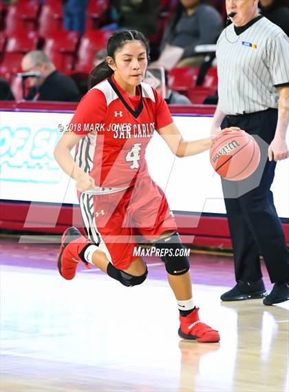 Thumbnail 1 in San Carlos vs. Ganado - Native American Basketball Classic photogallery.