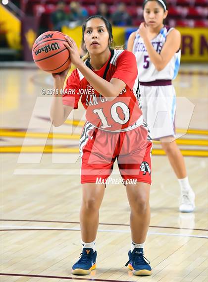 Thumbnail 3 in San Carlos vs. Ganado - Native American Basketball Classic photogallery.
