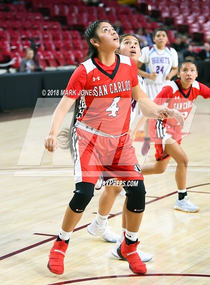 Thumbnail 1 in San Carlos vs. Ganado - Native American Basketball Classic photogallery.