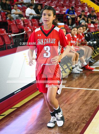Thumbnail 1 in San Carlos vs. Ganado - Native American Basketball Classic photogallery.