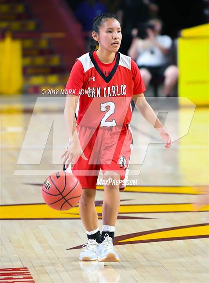 Thumbnail 1 in San Carlos vs. Ganado - Native American Basketball Classic photogallery.