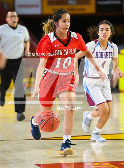 Thumbnail 1 in San Carlos vs. Ganado - Native American Basketball Classic photogallery.