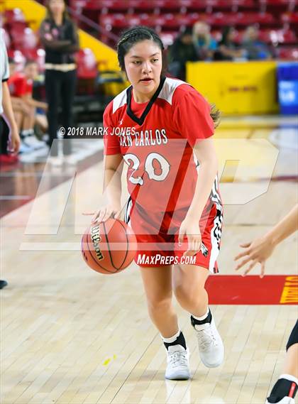 Thumbnail 2 in San Carlos vs. Ganado - Native American Basketball Classic photogallery.