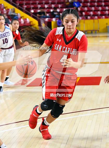 Thumbnail 1 in San Carlos vs. Ganado - Native American Basketball Classic photogallery.