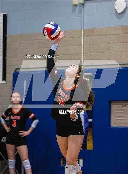 Thumbnail 2 in Woburn Memorial @ Notre Dame Academy (MIAA Division 2 Round of 32) photogallery.
