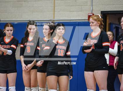 Thumbnail 3 in Woburn Memorial @ Notre Dame Academy (MIAA Division 2 Round of 32) photogallery.