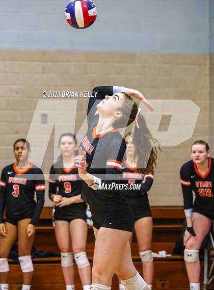 Thumbnail 3 in Woburn Memorial @ Notre Dame Academy (MIAA Division 2 Round of 32) photogallery.