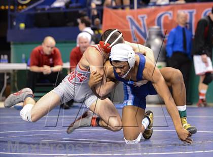 Thumbnail 1 in NCHSAA Individual Wrestling 1A Semifinals photogallery.