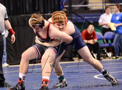 Thumbnail 3 in NCHSAA Individual Wrestling 1A Semifinals photogallery.
