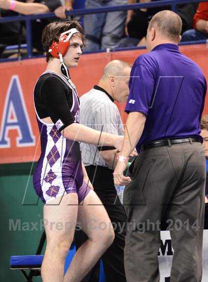 Thumbnail 2 in NCHSAA Individual Wrestling 1A Semifinals photogallery.