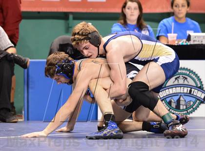 Thumbnail 3 in NCHSAA Individual Wrestling 1A Semifinals photogallery.