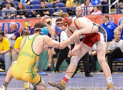 Thumbnail 3 in NCHSAA Individual Wrestling 1A Semifinals photogallery.