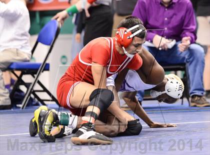 Thumbnail 2 in NCHSAA Individual Wrestling 1A Semifinals photogallery.