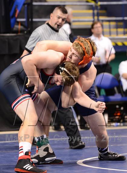 Thumbnail 2 in NCHSAA Individual Wrestling 1A Semifinals photogallery.