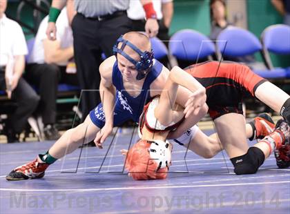 Thumbnail 3 in NCHSAA Individual Wrestling 1A Semifinals photogallery.