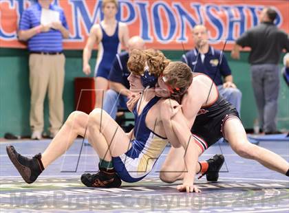 Thumbnail 2 in NCHSAA Individual Wrestling 1A Semifinals photogallery.