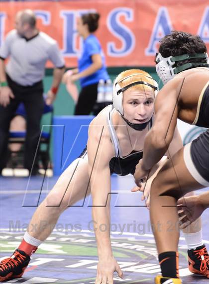 Thumbnail 3 in NCHSAA Individual Wrestling 1A Semifinals photogallery.