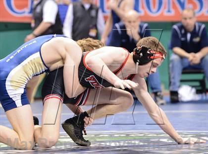 Thumbnail 1 in NCHSAA Individual Wrestling 1A Semifinals photogallery.