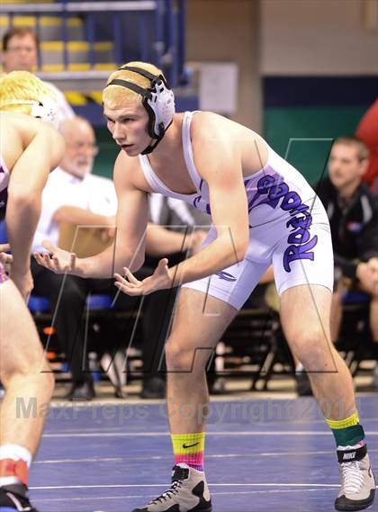 Thumbnail 2 in NCHSAA Individual Wrestling 1A Semifinals photogallery.