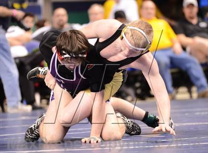 Thumbnail 1 in NCHSAA Individual Wrestling 1A Semifinals photogallery.