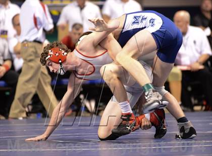 Thumbnail 3 in NCHSAA Individual Wrestling 1A Semifinals photogallery.
