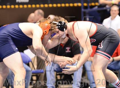 Thumbnail 1 in NCHSAA Individual Wrestling 1A Semifinals photogallery.