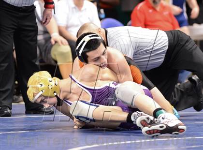 Thumbnail 3 in NCHSAA Individual Wrestling 1A Semifinals photogallery.