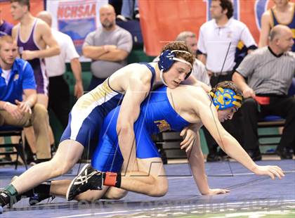 Thumbnail 3 in NCHSAA Individual Wrestling 1A Semifinals photogallery.