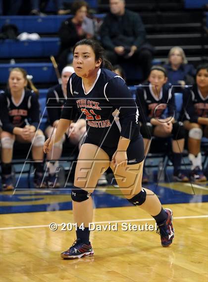 Thumbnail 2 in Turlock Christian vs. Stone Ridge Christian (CIF SJS D6 Final) photogallery.