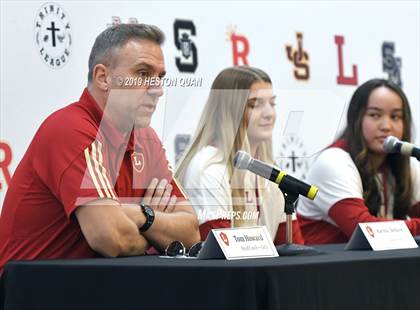 Thumbnail 1 in Trinity League Media Day - Orange Lutheran photogallery.