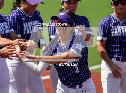 Thumbnail 3 in Guyer vs. Weslaco (UIL 6A Softball Semifinal) photogallery.