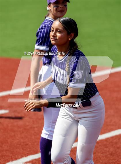 Thumbnail 2 in Guyer vs. Weslaco (UIL 6A Softball Semifinal) photogallery.