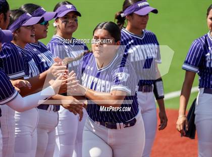 Thumbnail 1 in Guyer vs. Weslaco (UIL 6A Softball Semifinal) photogallery.